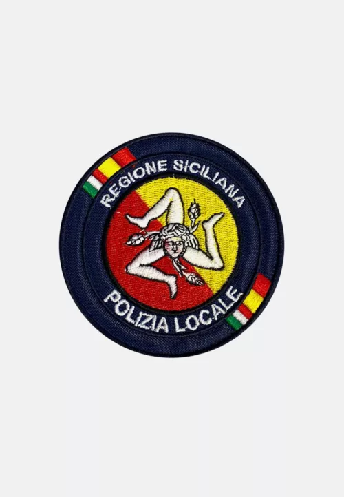 Scudetto circolare logo Regione Sicilia e Polizia Locale